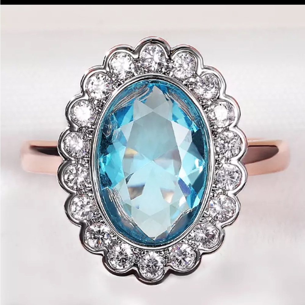Cubic Zirconia Wedding Rings for Women Romantic Bridal Marriage Ceremony
